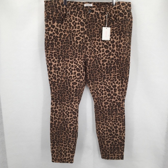 Good American Waist Ankle Skinny Jeans Cheetah leopard high-rise plus new 24W 24 - Picture 2 of 7